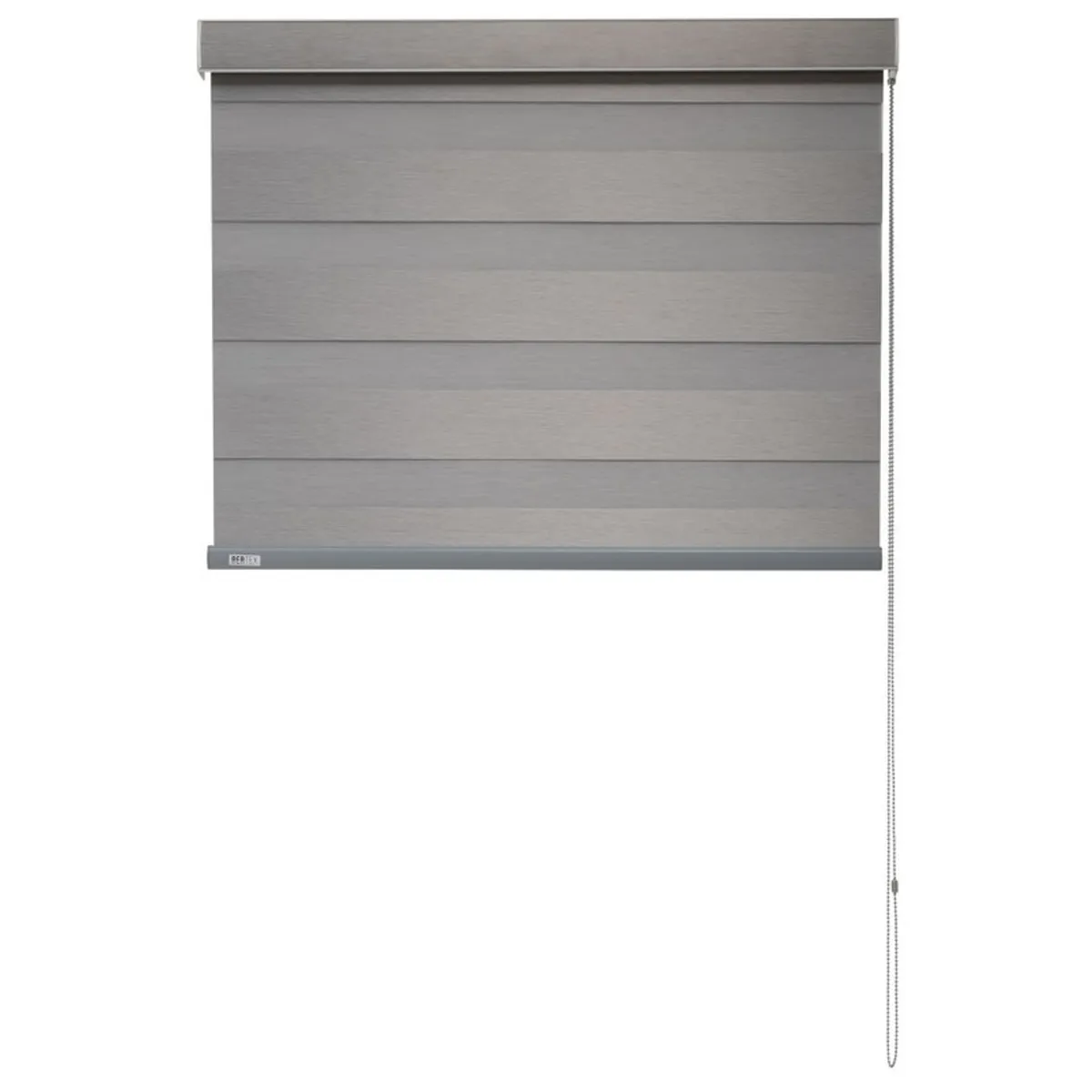 BERTEX - Roller Duo Blackout Zebra Día-Noche Gris 100x235 cm Altura ajustable