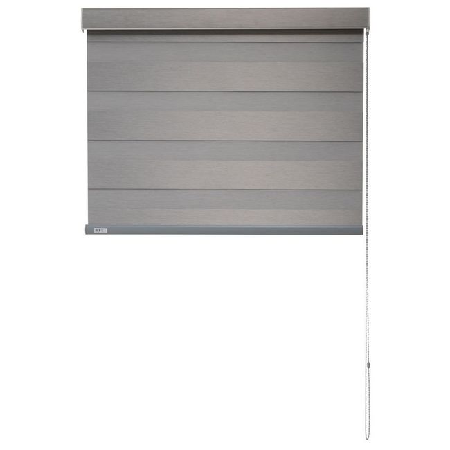 BERTEX - Roller Duo Blackout Zebra Día-Noche Gris 105x170 cm Altura ajustable