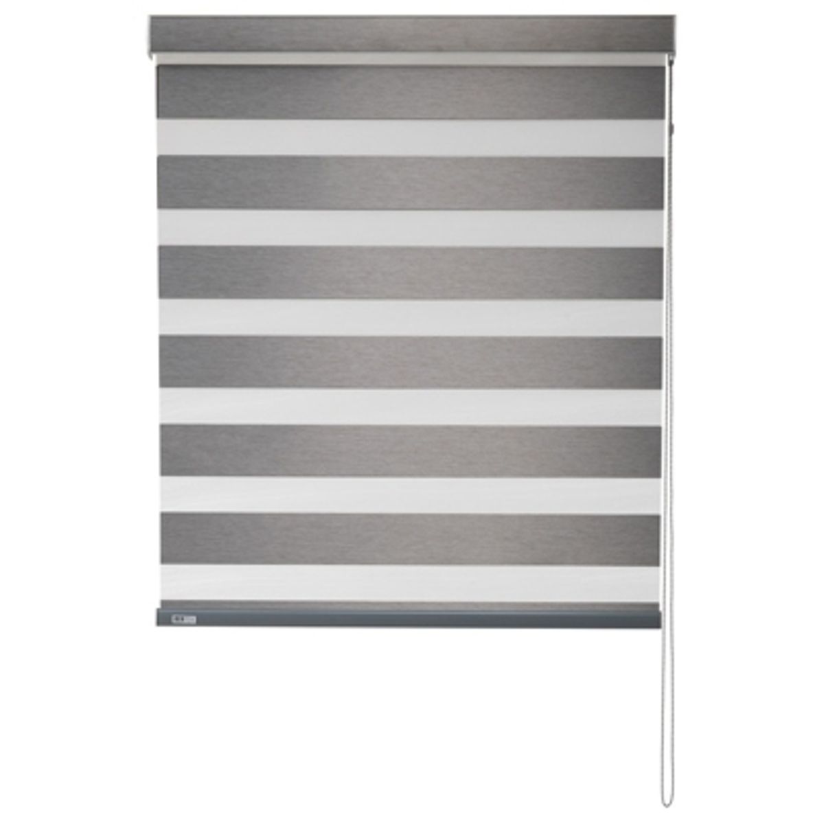 BERTEX - Roller Duo Blackout Zebra Día-Noche Gris 135x170 cm Altura ajustable