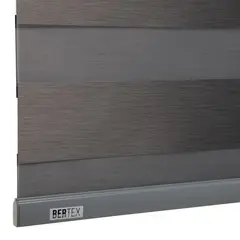 BERTEX - Roller Duo Blackout Zebra Día-Noche Grafito 80x170 cm Altura ajustable