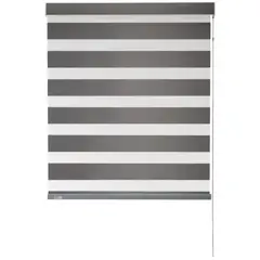 BERTEX - Roller Duo Blackout Zebra Día-Noche 150cm ancho x 235cm alto Grafito