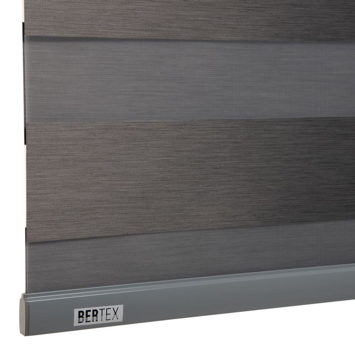 BERTEX - Roller Duo Blackout Zebra Día-Noche Grafito 160x170cm Altura ajustable