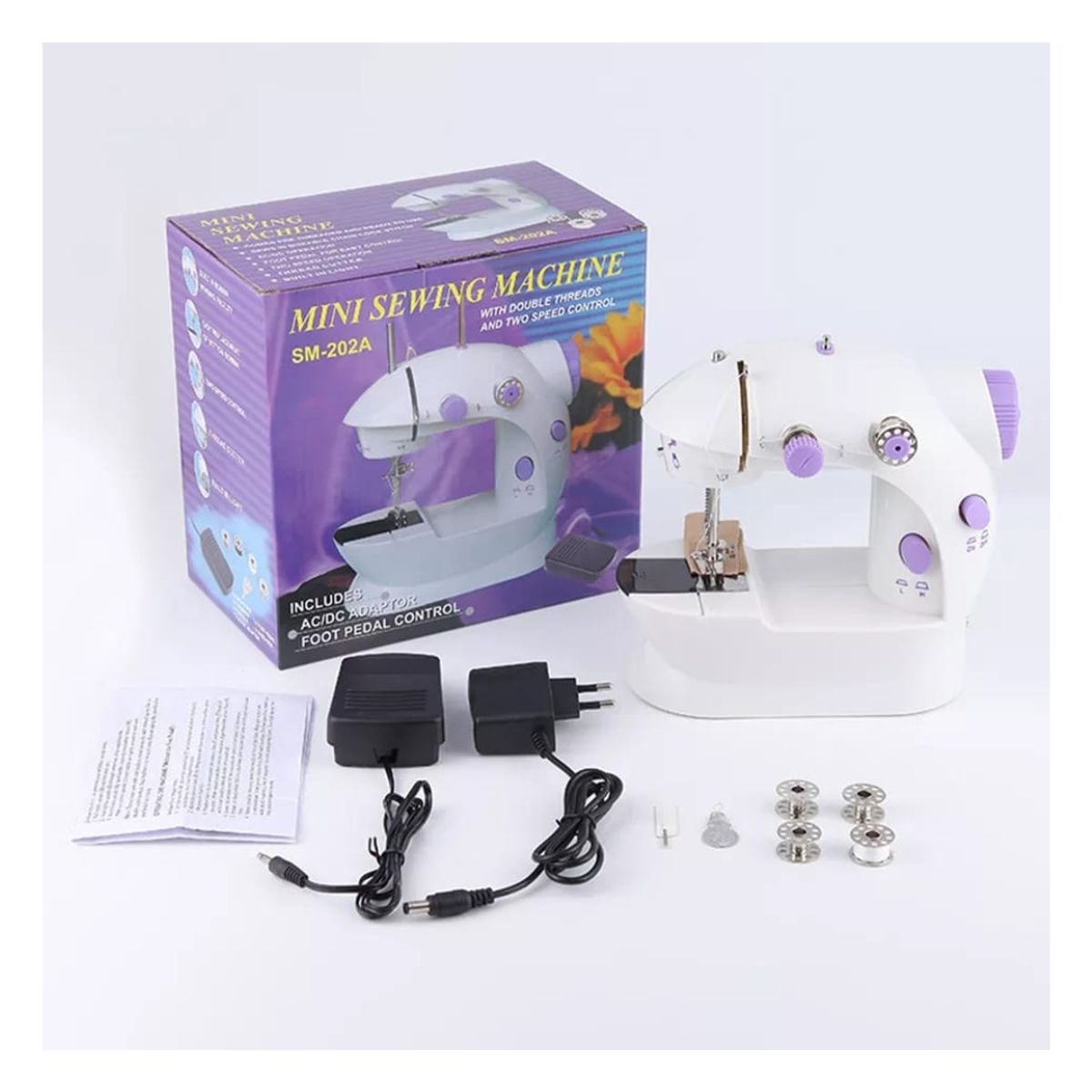 GENERICO - MAQUINA DE COSER PORTATIL CON ACCESORIOS