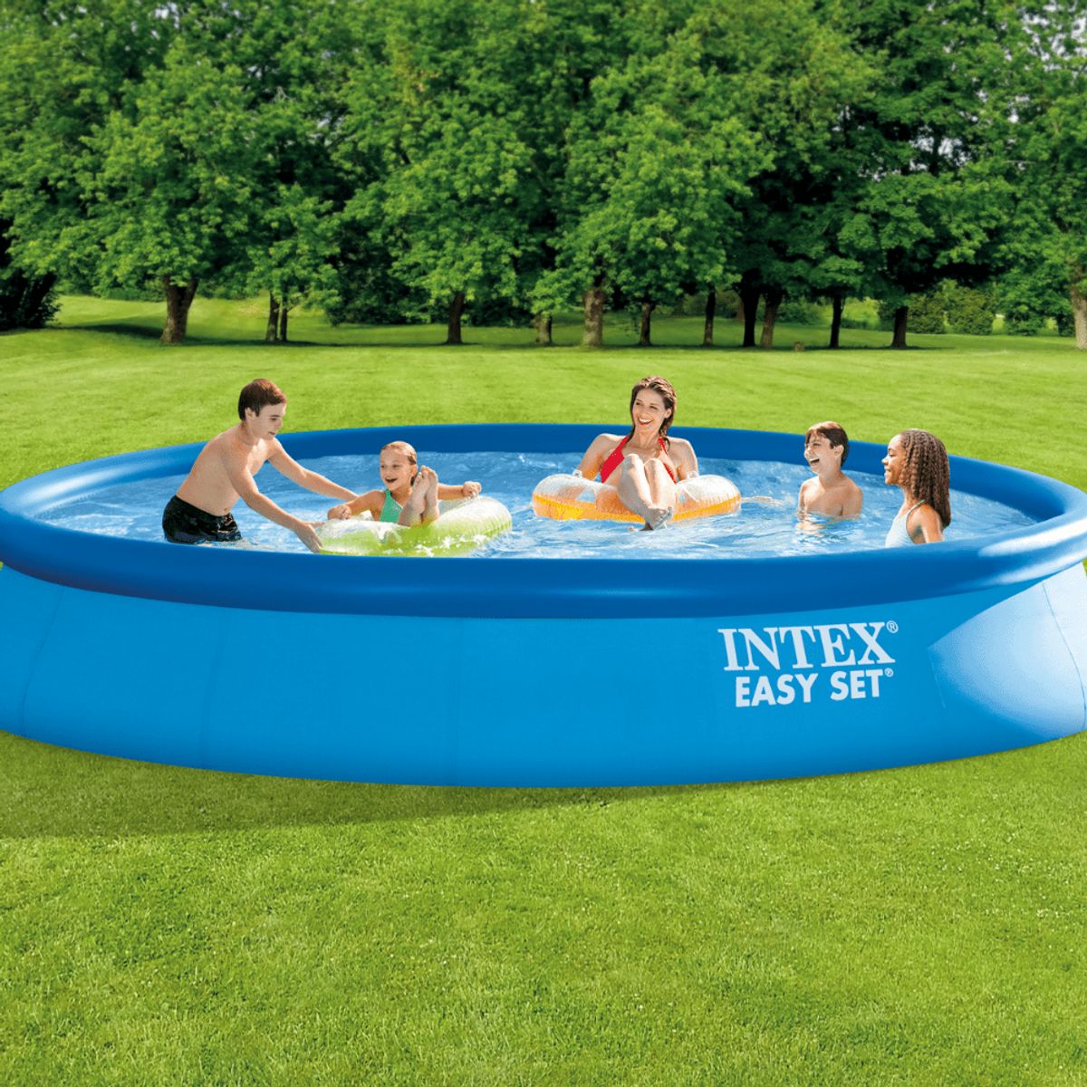 INTEX - Piscina Inflable Easy Set 457 x 84 Cm