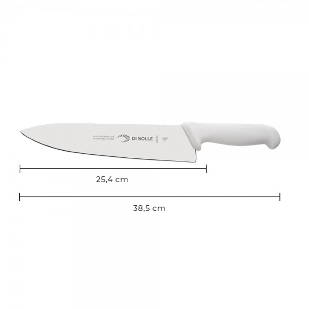 DI SOLLE - CUCHILLO MEDIO GOLPE BLANCO HOJA DE 25,4 CMS. DI SOLLE