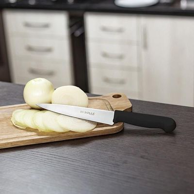 Imagen 2 del producto CUCHILLO MEDIO GOLPE NEGRO HOJA DE 25,4 CMS. IMAHE