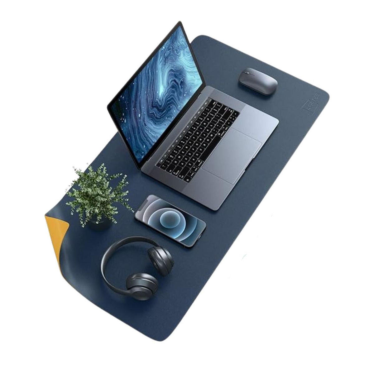 CRUSEC - Alfombrilla Mousepad Cuero Doble Cara 80 X 40 Cm Impermeable