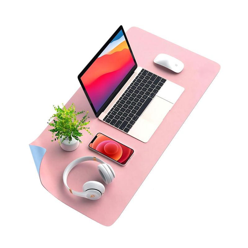 CRUSEC - Alfombrilla Mousepad Cuero Doble Cara 80 X 40 Cm Rosa