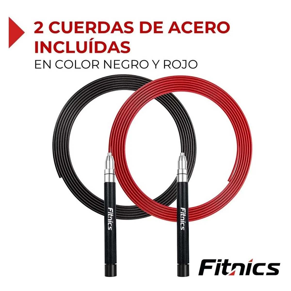 FITNICS - Cuerda Saltar De Velocidad Aluminio Fitnics Cardio Crossfit
