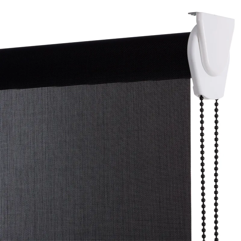 BERTEX - Cortina Roller Sunscreen Negra 220x240 cm Persiana de altura ajustable