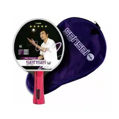 SENSEI - Paleta De Ping Pong 5 Star Negra Y Roja
