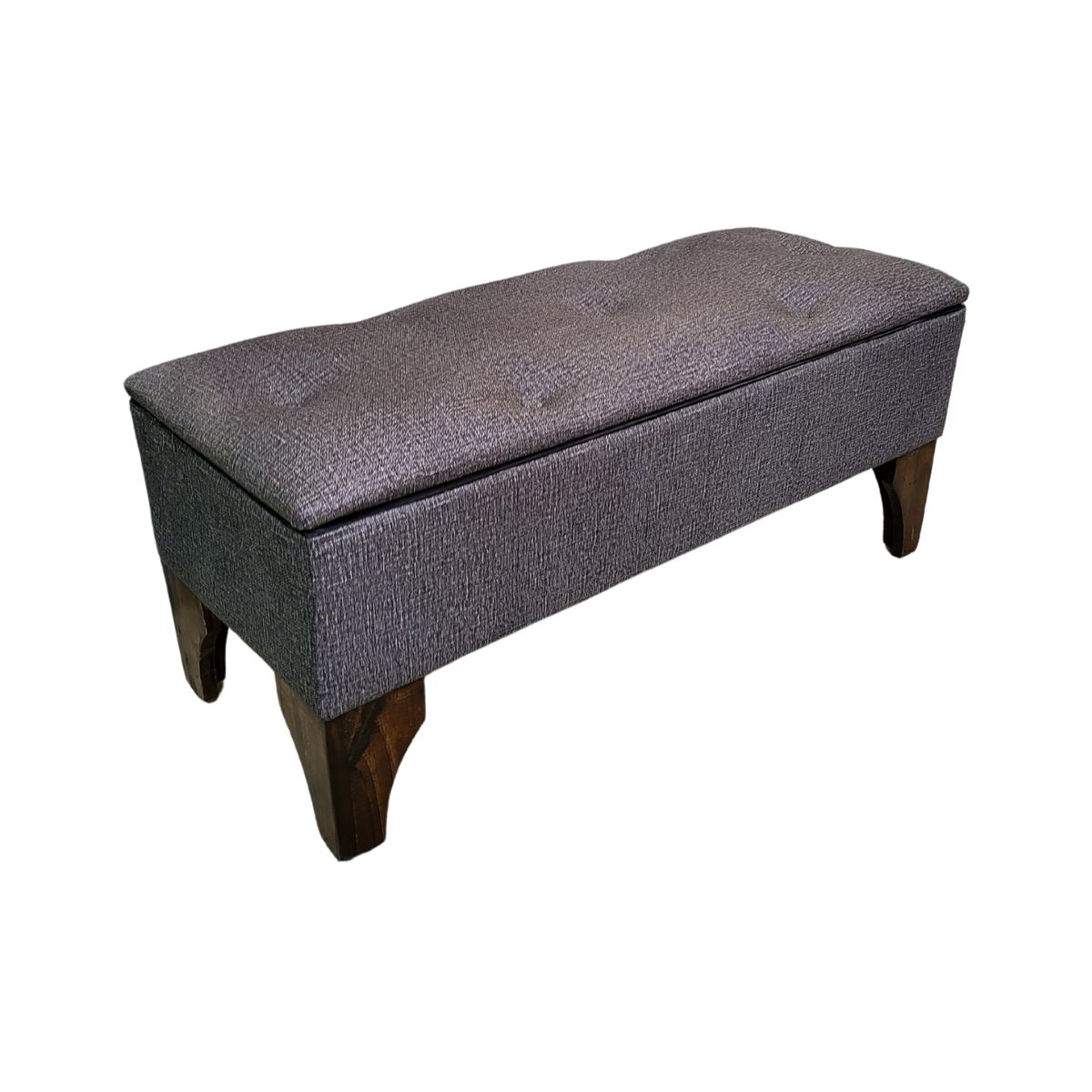 GENERICO - Banqueta Baúl Botone Cavancha Gris osc 105x40x45x20 Rimar