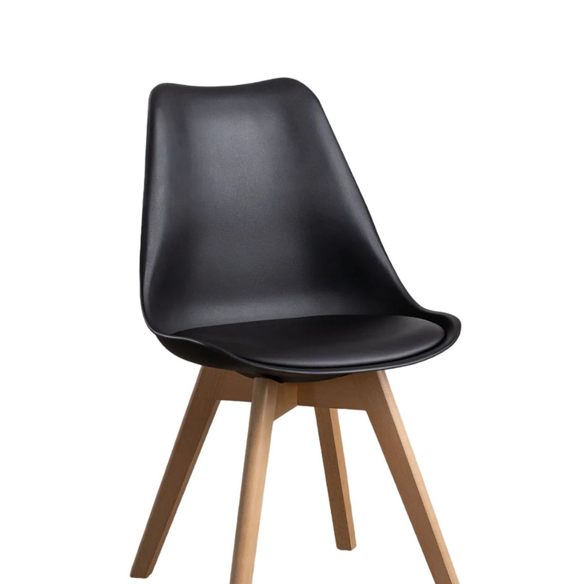 MOBOI - Silla Eames Acolchada Negra