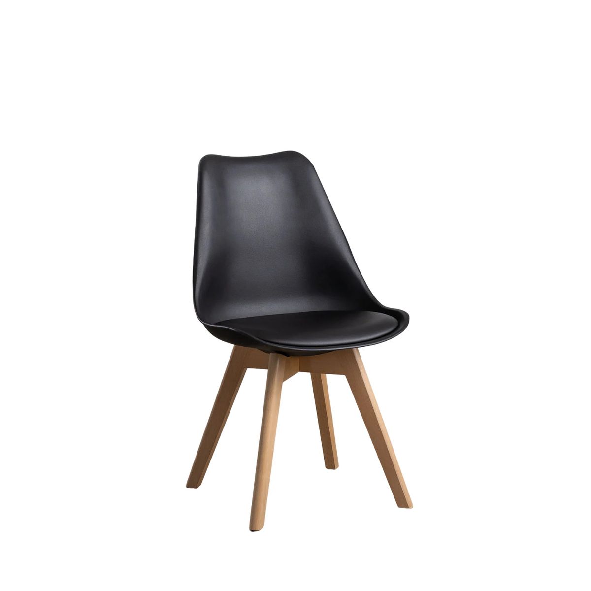 MOBOI - Silla Eames Acolchada Negra