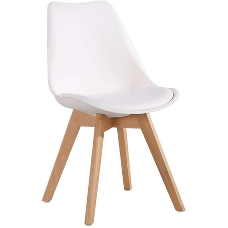 MOBOI - Silla Eames Acolchada Blanca