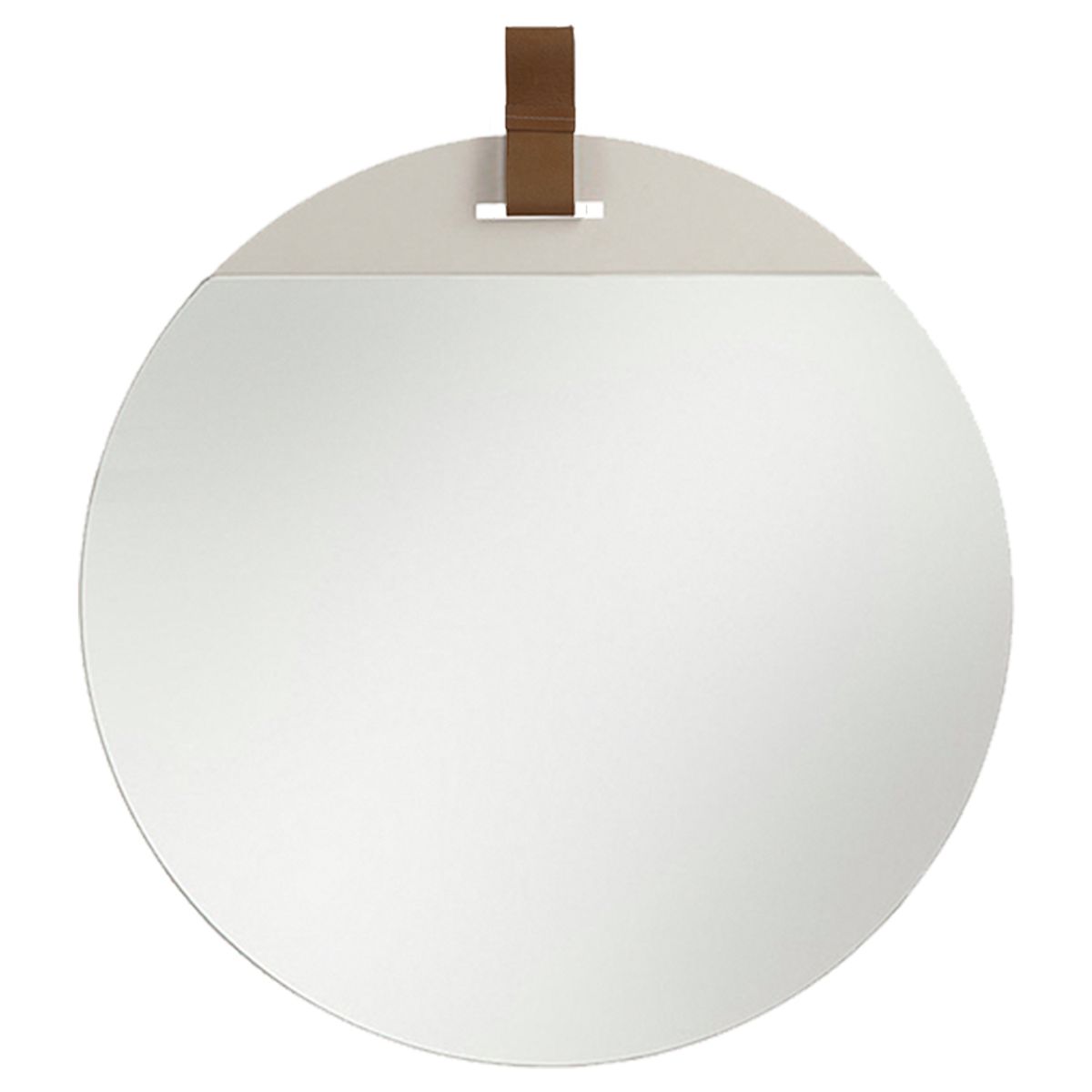 GENERICO - Espejo Redondo Ecocuero 60 cm WH Deco