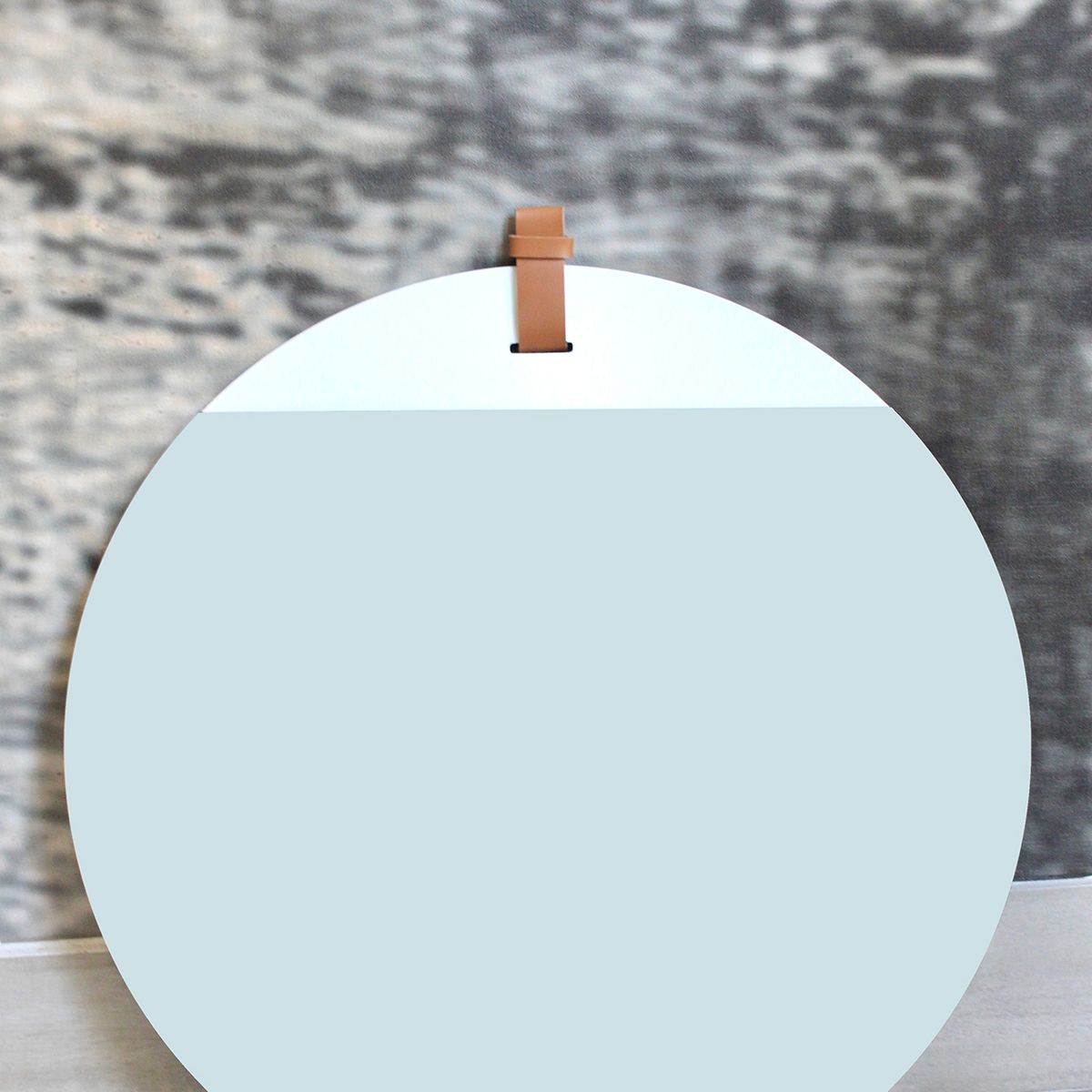 GENERICO - Espejo Redondo Ecocuero 60 cm WH Deco