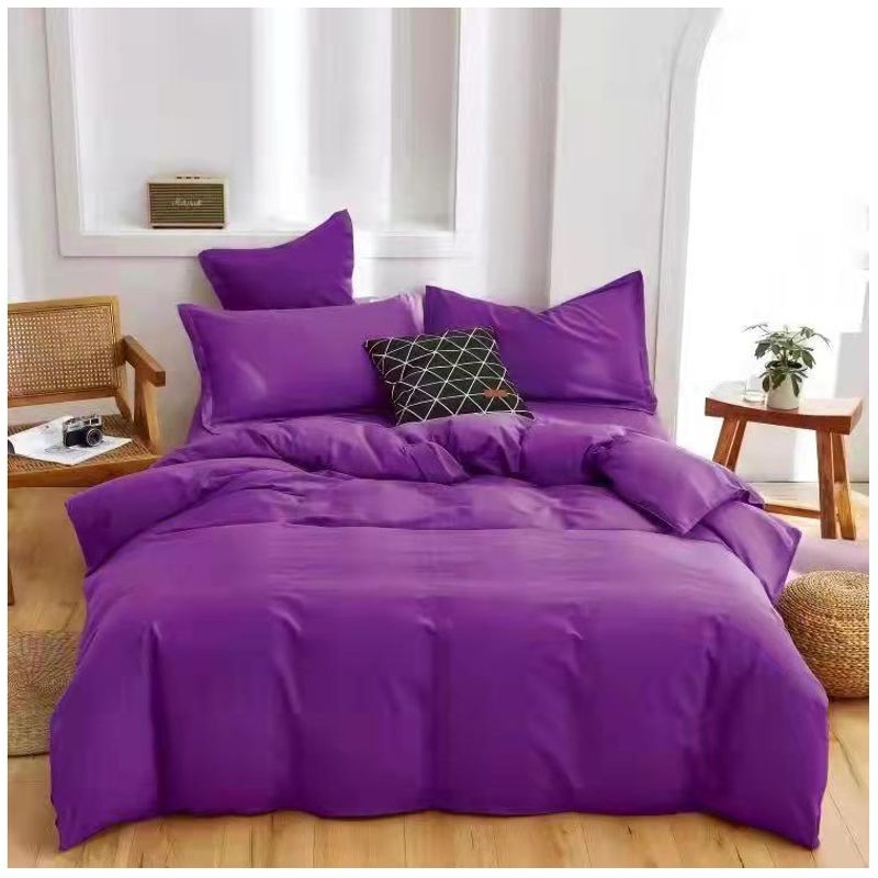 GENERICO - Juego de Sabanas King con Fundas para almohada - Color Morado