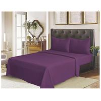 Juego de Sabanas 2 plazas + Fundas para Almohada - Color Morado