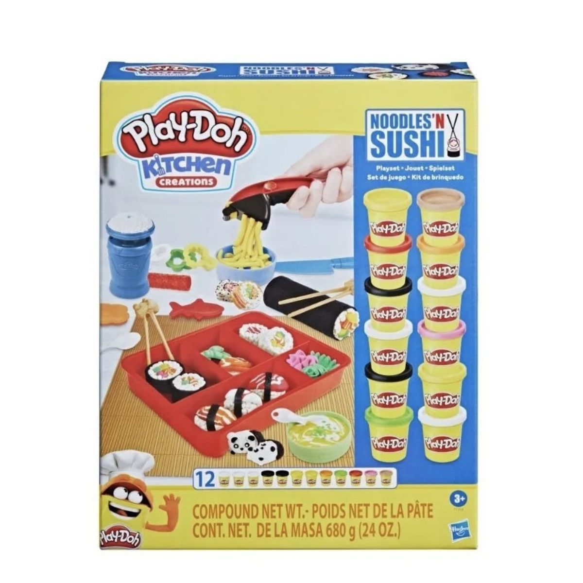 PLAY DOH - Play Doh 2 en 1 Noodles & Sushi Cocina Rolls Creaciones