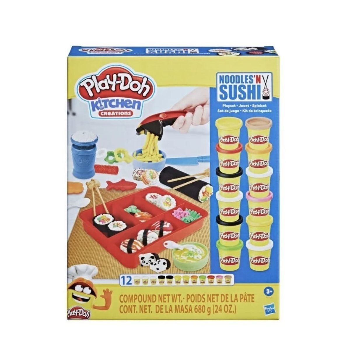 PLAY DOH - Play Doh 2 en 1 Noodles & Sushi Cocina Rolls Creaciones