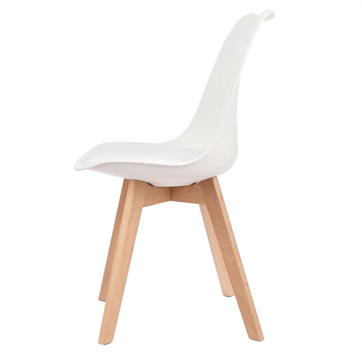 MOBOI - Pack 4 Sillas Eames Acolchada Blancas