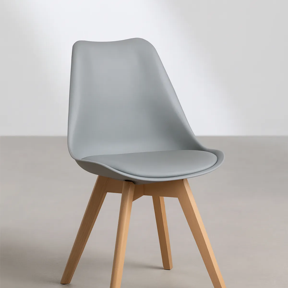MOBOI - Pack 4 Sillas Eames Acolchada Gris