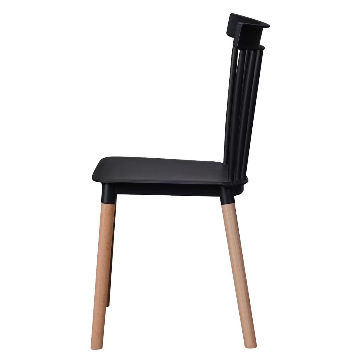 MOBOI - Silla Windsor para Comedor o Terraza Negra