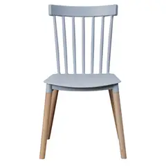 MOBOI - Silla Windsor para Comedor o Terraza Gris