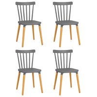 Pack 4 Sillas Windsor para Comedor o Terraza Gris