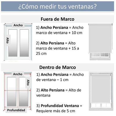 Imagen 2 del producto Cortina Roller Blackout Beige 100x240 cm Persiana de altura ajustable