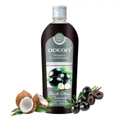 ODEON - Shampoo y Acondicionador - Oliva Negro-Coco 500 ml - Turquesa.-