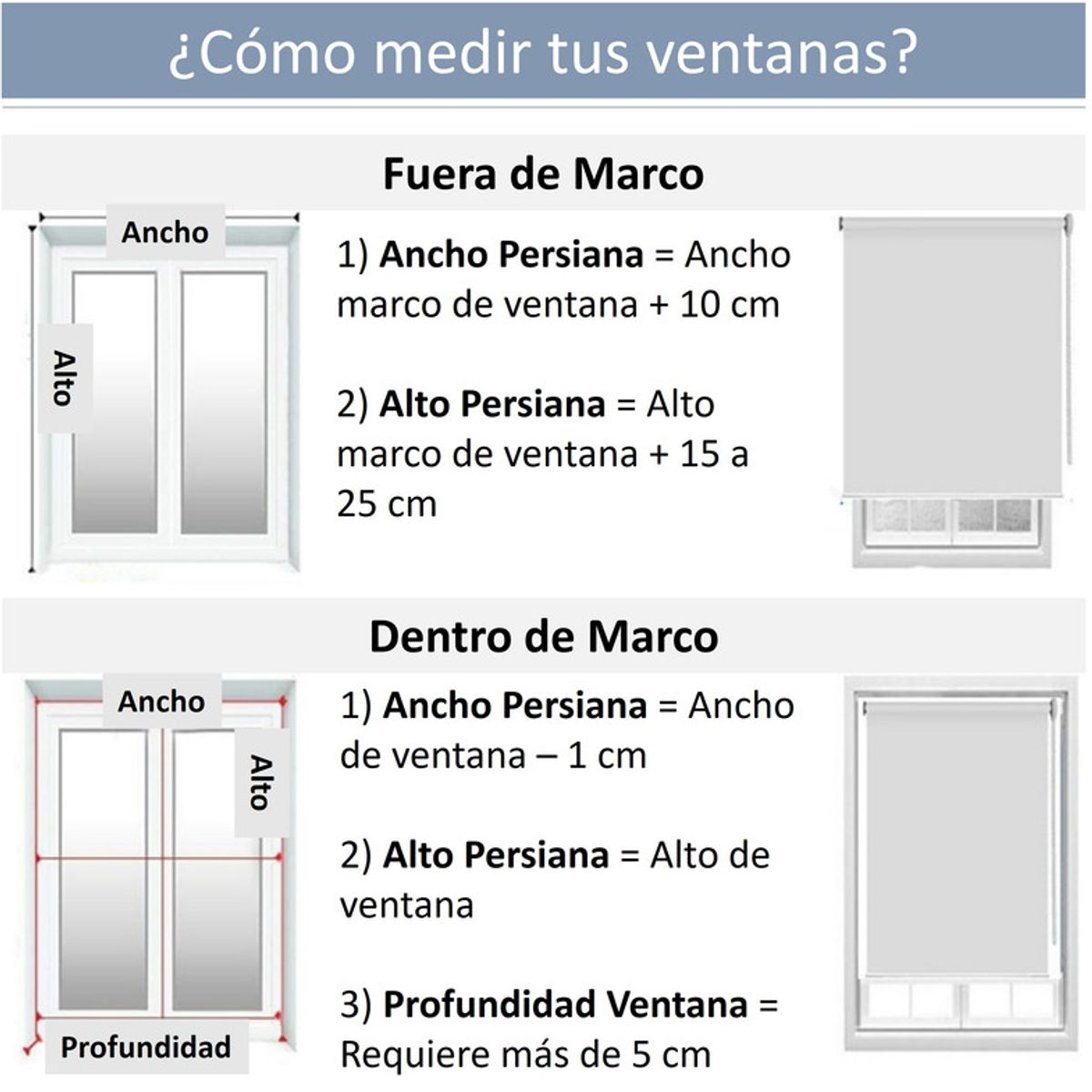 BERTEX - Cortina Roller Blackout Gris 145x240 cm Persiana de altura ajustable