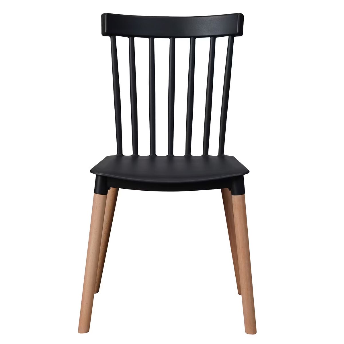 MOBOI - Pack 6 Sillas Windsor para Comedor o Terraza Negras