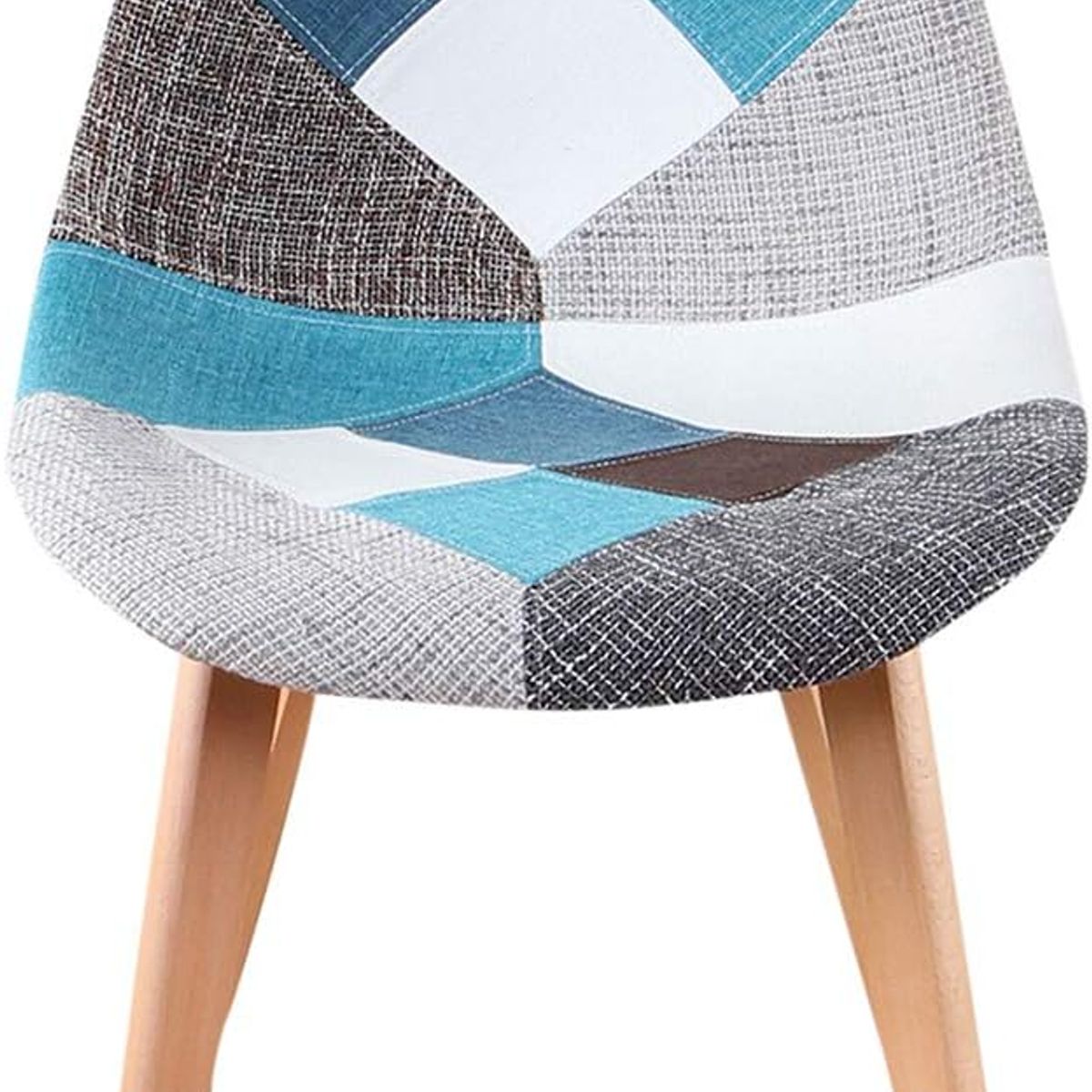 MOBOI - Pack 6 Sillas Eames Patchwork Azul