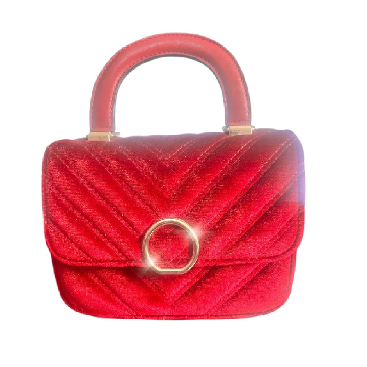 GENERICO - Cartera tipo Bandolera Tira Larga  Roja