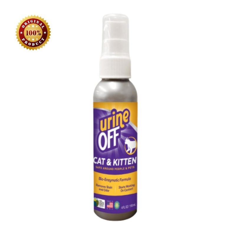 URINE OFF - Eliminador Olores Manchas Gato Urine Off 118 Ml Portable.
