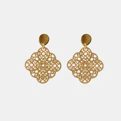 PSK JOYAS - Aro Mujer Enchape Plata 950 Mandala Satinada Luz