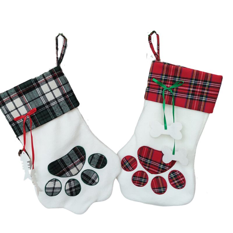 BOHEMIK - Pack 2 Botas Navidad Patas de Perrito