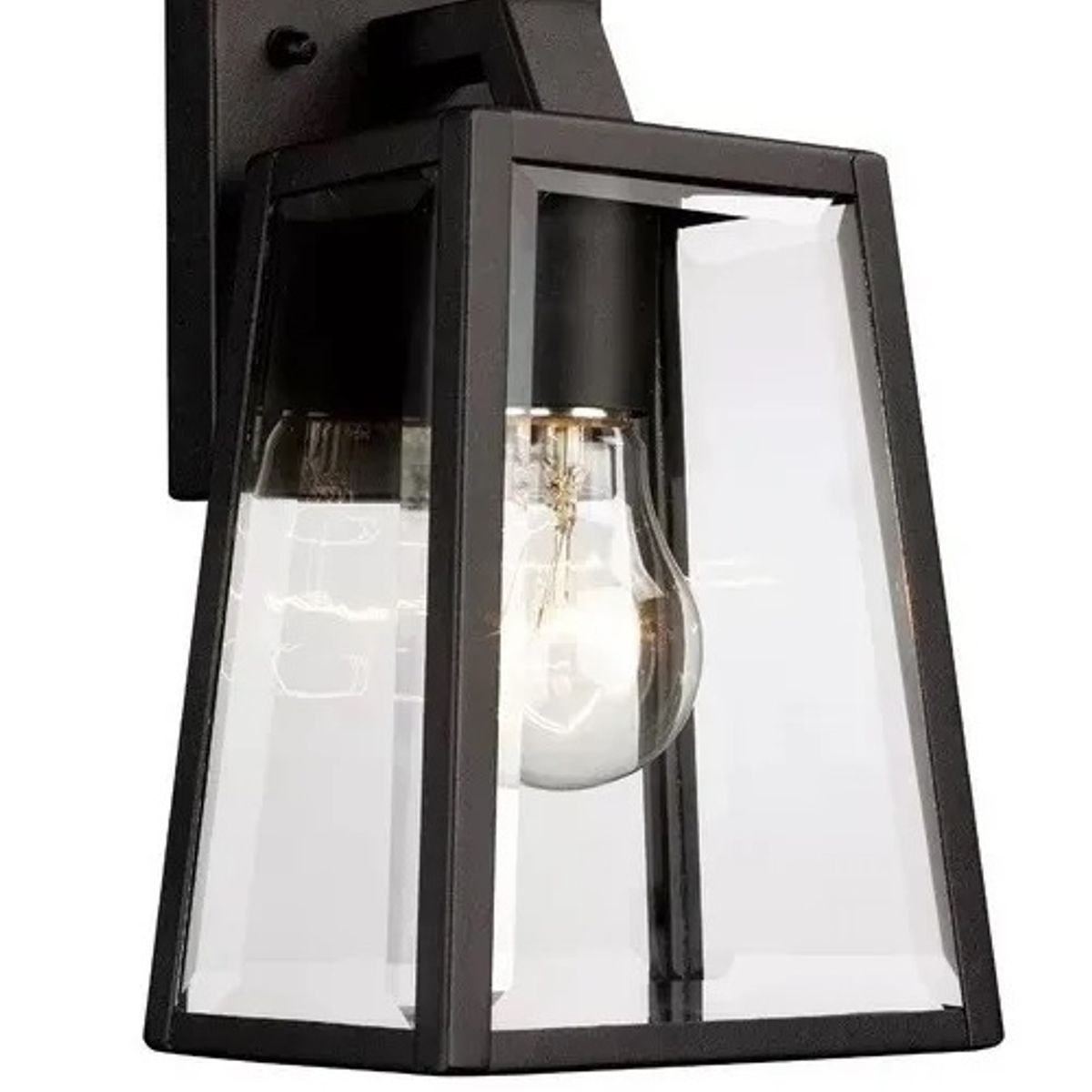 GENERICO - Farol Aplique De Pared Geometrico Hierro Vidrio Rectangular