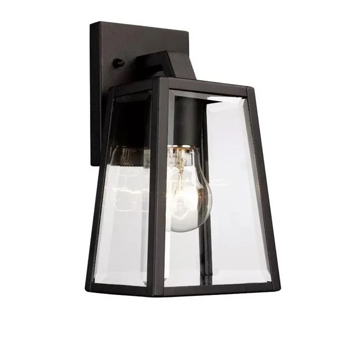 GENERICO - Farol Aplique De Pared Geometrico Hierro Vidrio Rectangular