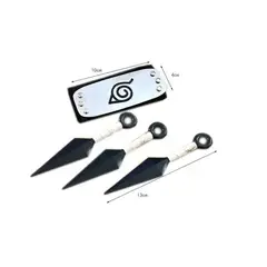 SM - Set naruto 3 kunai + bandana aldea de la hoja
