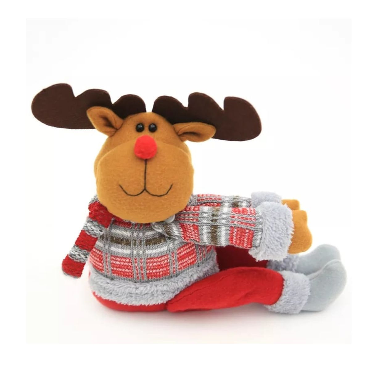 GENERICO - MUÑECO ADORNO DE NAVIDAD TAPADOR DE CORTINA RENO