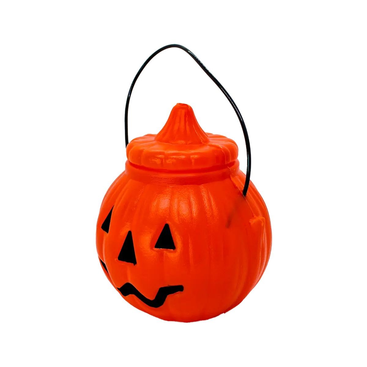 GENERICO - Calabaza Plástica Para Dulces Portátil Halloween Decoración