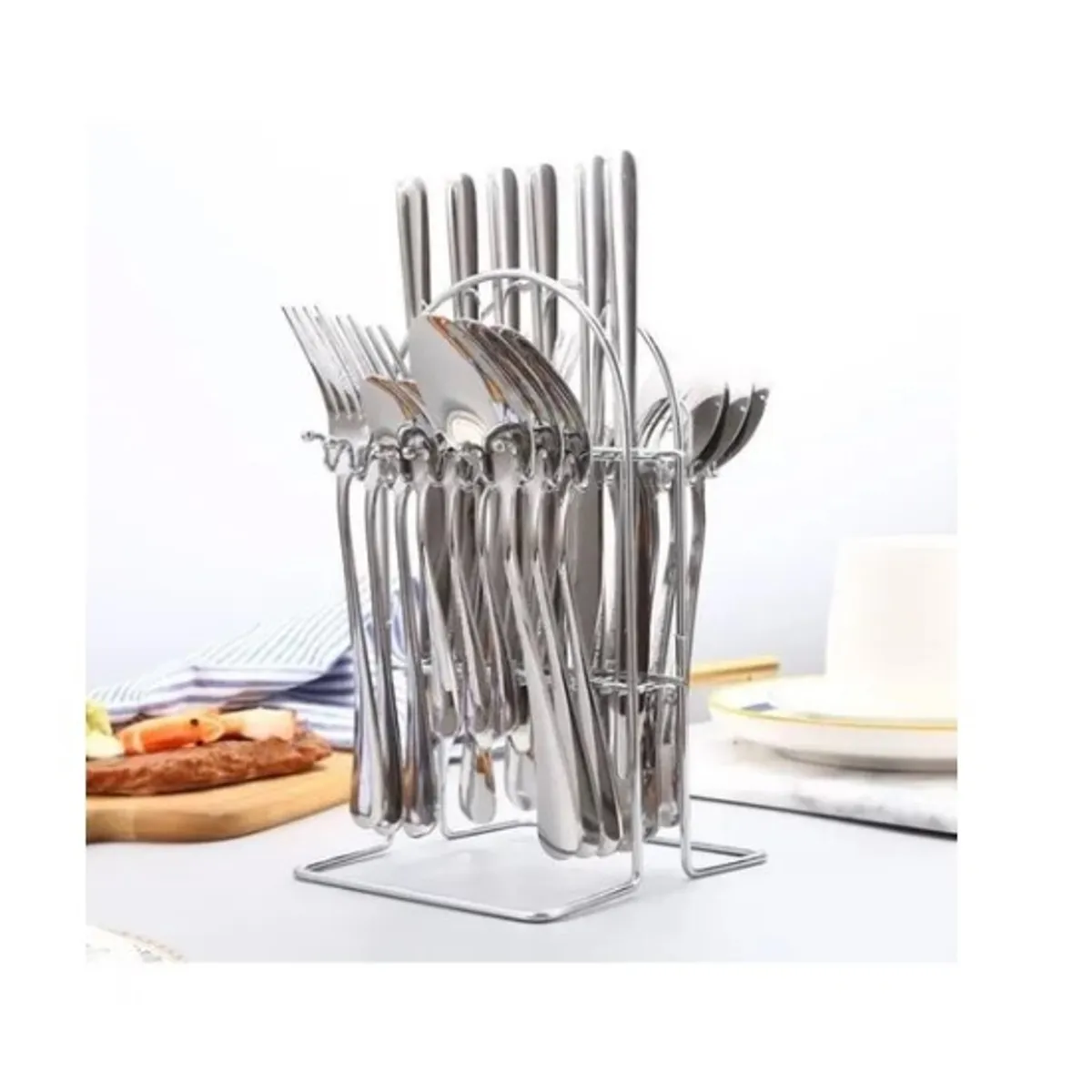 OFERTABKN - Juego De Cubiertos 24 Piezas Acero Inoxidable