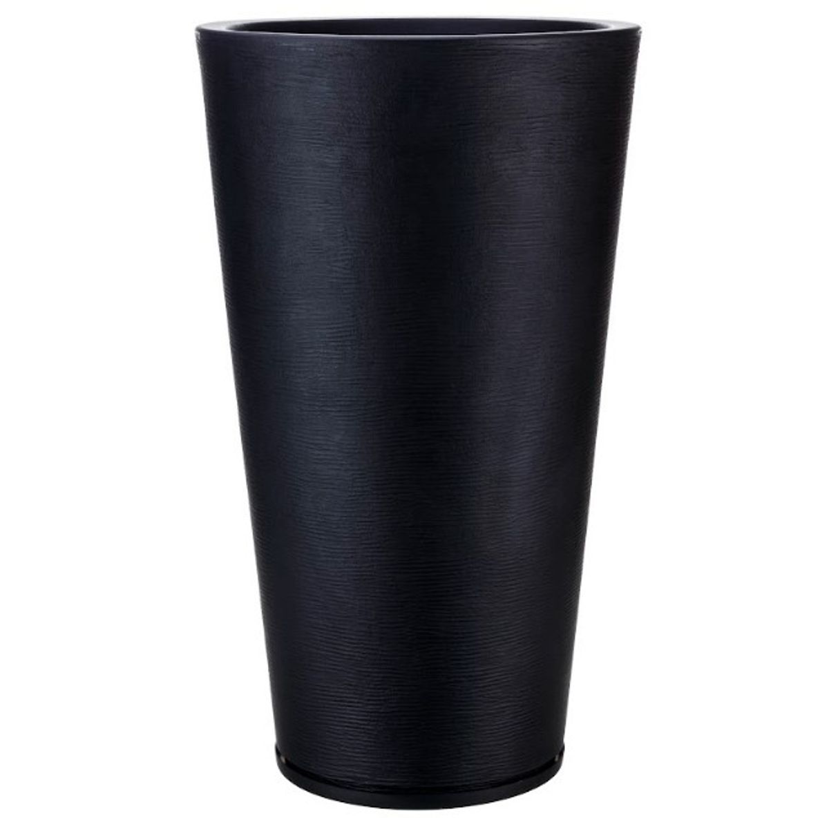 FLORIDIS - MACETERO FLORIDIS NEGRO GENEBRA 80CM ALTO CON PLATO