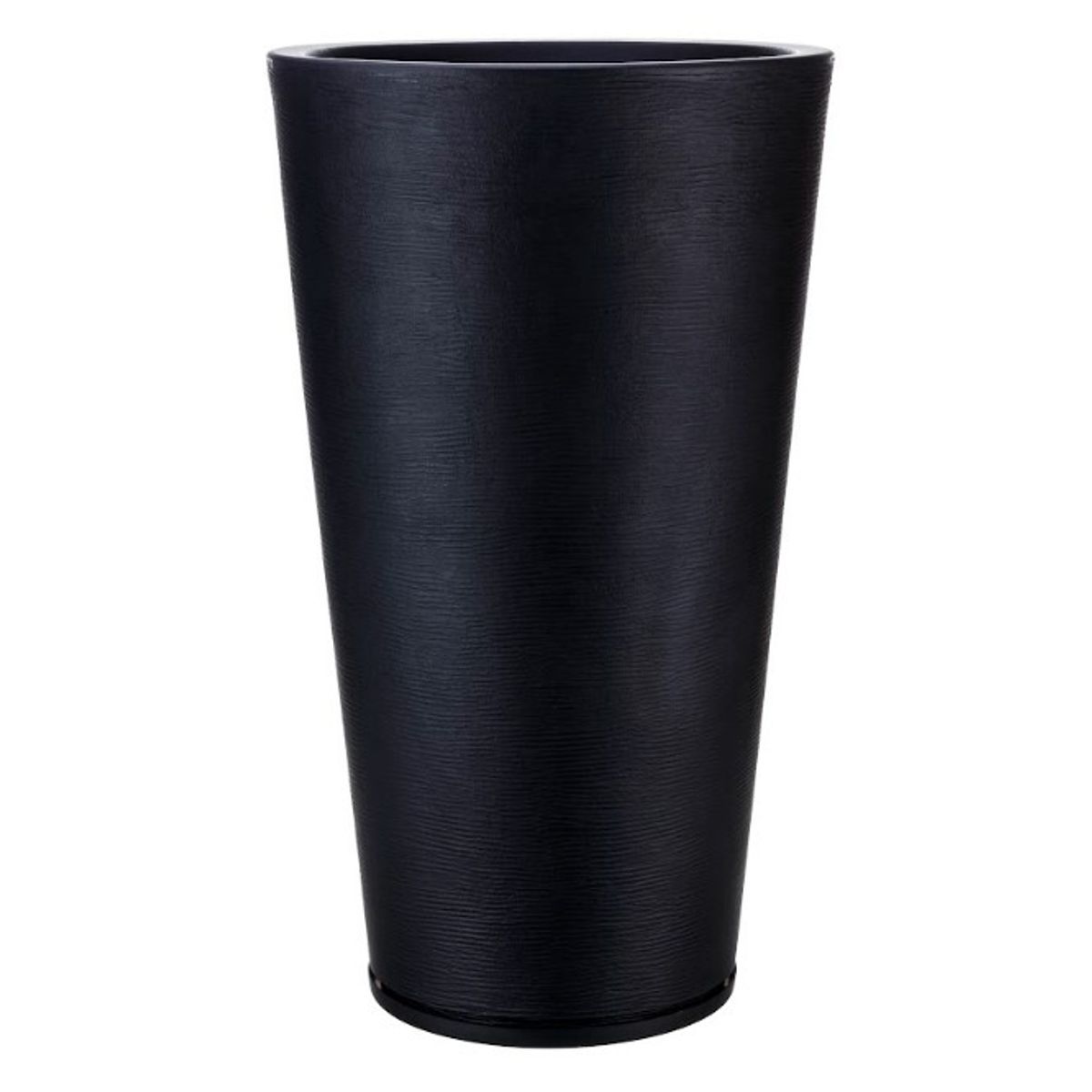 FLORIDIS - MACETERO FLORIDIS NEGRO GENEBRA 80CM ALTO CON PLATO