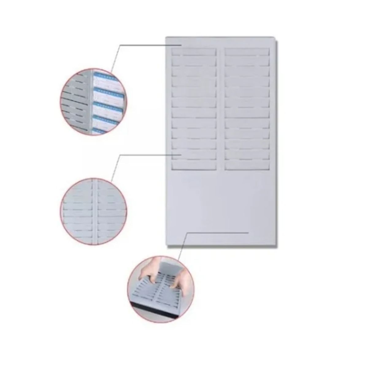 ESHOPANGIE - Tarjetero Plástico Para Reloj Control Asistencia 24 Personas