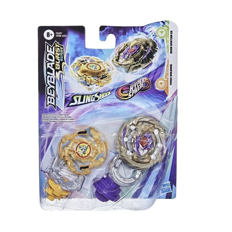 HASBRO - Beyblade Burst Surge Dual - Force Wolborg Y Dusk Spryzen S5