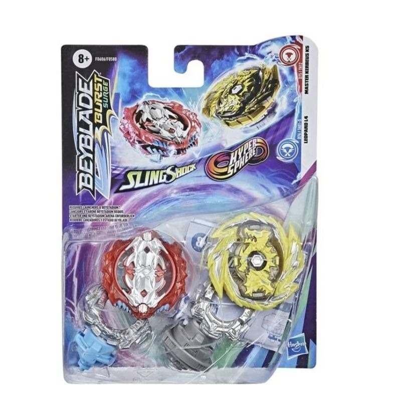 HASBRO - Beyblade Burst Surge Dual - Leopard L4 Y Master Kerbeus K5